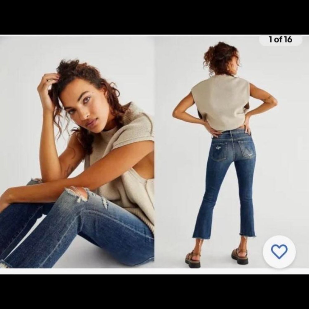 Mother The Insider Crop Step Fray Jeans